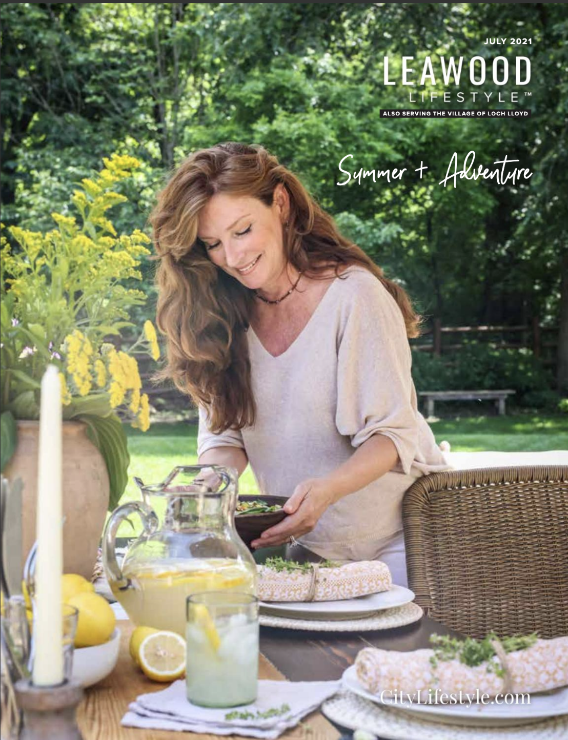 Lauren Lane on cover of Leawood Lifestyle magazine